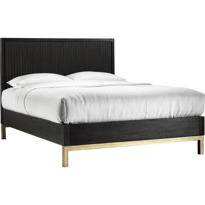 Modus Furniture Kentfield Solid Wood Platform Bed in Black Drifted Oak  8ZU5P  Image 4