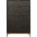 Modus Furniture Kentfield Solid Wood Six Drawer Chest in Black Drifted Oak (2024) 655450431920 8ZU584A Image 2