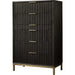 Modus Furniture Kentfield Solid Wood Six Drawer Chest in Black Drifted Oak (2024) 655450431920 8ZU584A Image 3