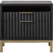 Modus Furniture Kentfield Solid Wood Two Drawer Nightstand in Black Drifted Oak 655450158759 8ZU581 Image 2