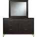 Modus Furniture Kentifield Solid Wood Eight Drawer Dresser in Black Drifted Oak (2024) 655450431913 8ZU582A Image 2