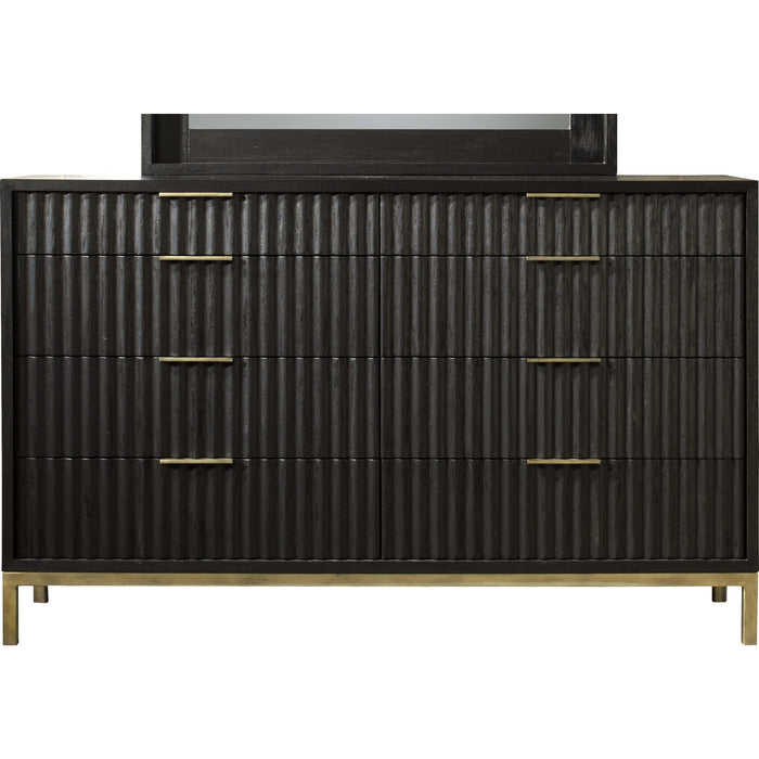 Modus Furniture Kentifield Solid Wood Eight Drawer Dresser in Black Drifted Oak (2024) 655450431913 8ZU582A Image 4