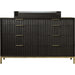 Modus Furniture Kentifield Solid Wood Eight Drawer Dresser in Black Drifted Oak (2024) 655450431913 8ZU582A Image 4