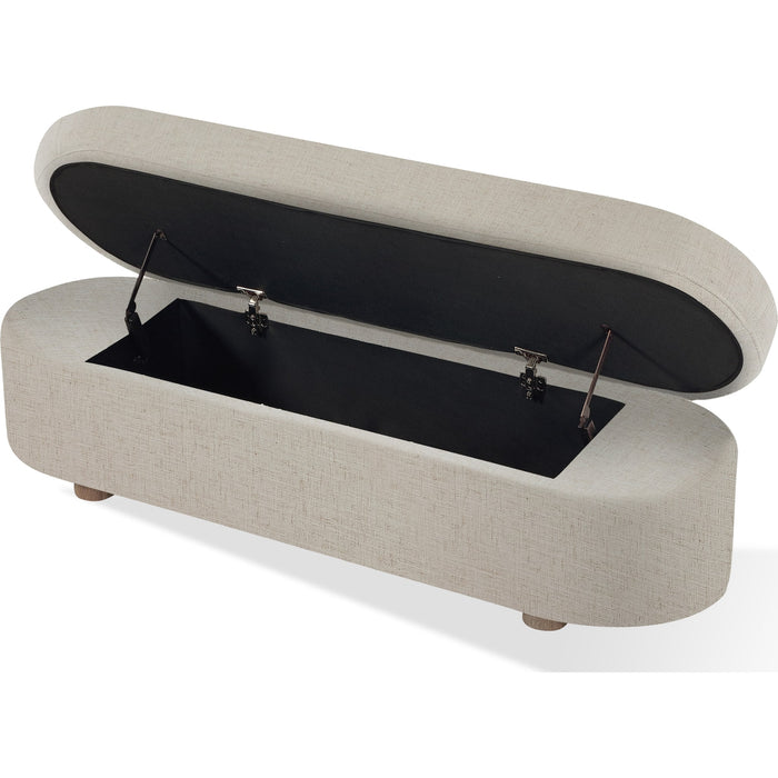 Modus Furniture Kiki Uph Stg Bench  Whp Honey 655450531170 MQ1L91 Image 3