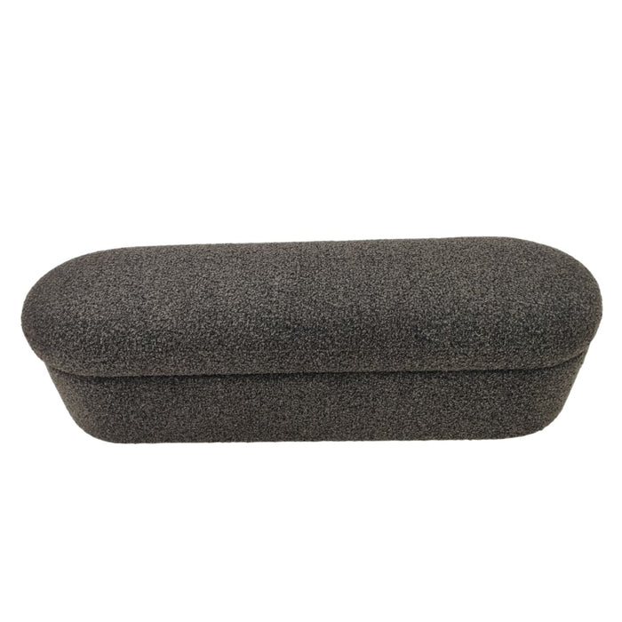 Modus Furniture Kiki Upholstered Hinged Storage Bench in Pumpernickel Boucle 655450530777 MQRV91 Image 2
