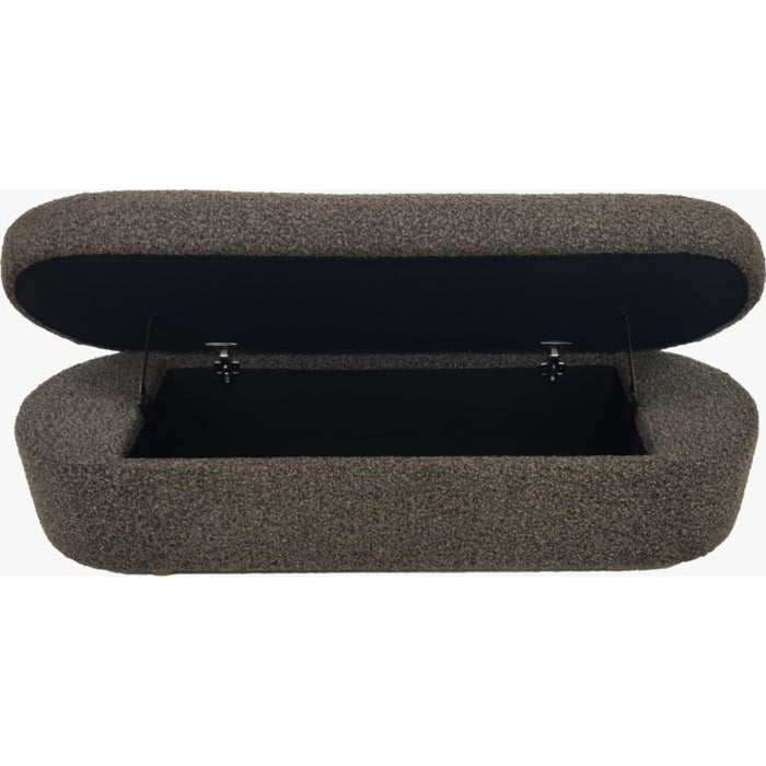 Modus Furniture Kiki Upholstered Hinged Storage Bench in Pumpernickel Boucle (2026) 655450530777 MQRV91 Image 4