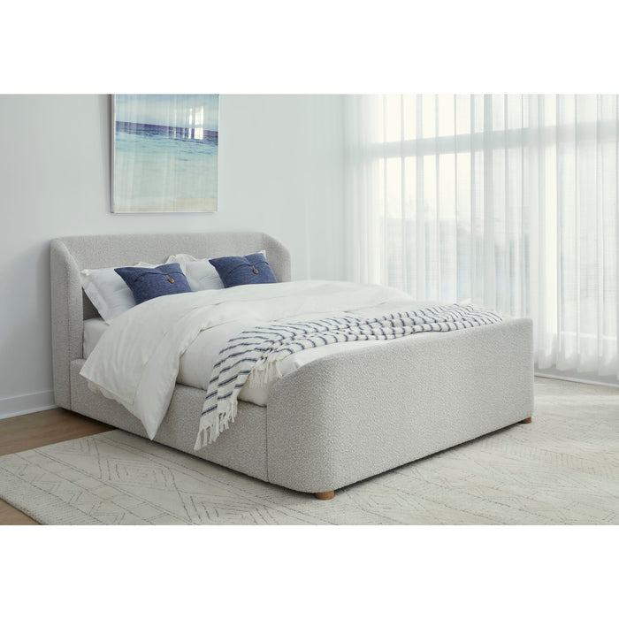 Modus Kiki Upholstered Platform Bed in Cotton Ball Boucle Image 2