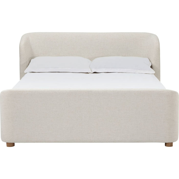 Modus Furniture Kiki Upholstered Platform Bed in Whipped Honey Linen  MQ1LH  Image 2