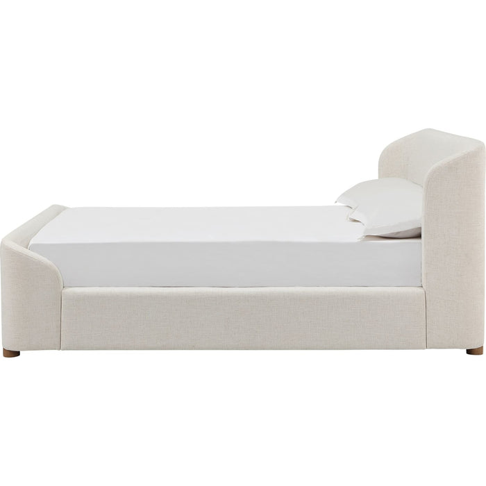 Modus Furniture Kiki Upholstered Platform Bed in Whipped Honey Linen  MQ1LH  Image 2