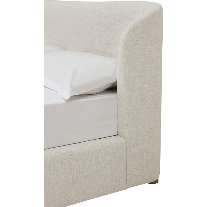 Modus Furniture Kiki Upholstered Platform Bed in Whipped Honey Linen  MQ1LH  Image 5