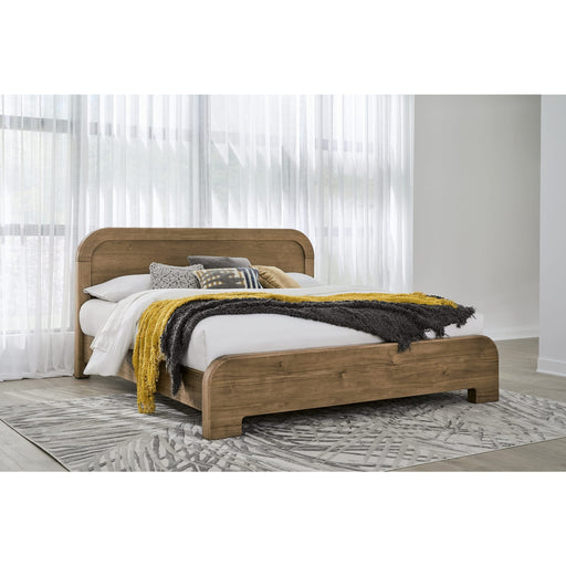 Modus Furniture Kione Acacia Wood Platform Bed in Lioness  TXXWH  Main Image