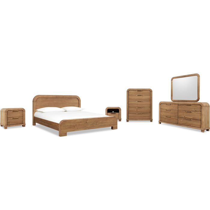 Modus Furniture Kione Beveled Glass Wall or Dresser Mirror in Lioness 655450475573 TXXW83 Image 5