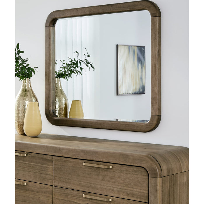 Modus Furniture Kione Beveled Glass Wall or Dresser Mirror in Lioness 655450475573 TXXW83 Main Image