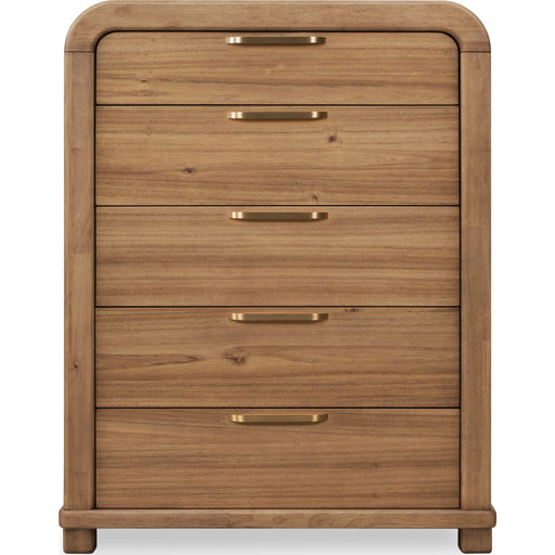 Modus Furniture Kione Five Drawer Acacia Wood Chest in Lioness 655450475788 TXXW84 Image 1