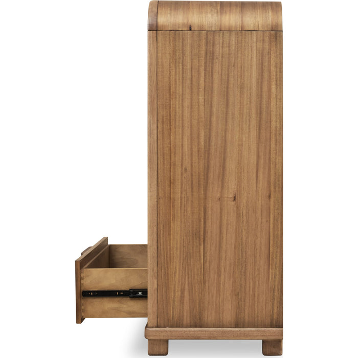 Modus Furniture Kione Five Drawer Acacia Wood Chest in Lioness 655450475788 TXXW84 Image 4