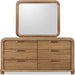 Modus Furniture Kione Six Drawer Acacia Wood Dresser in Lioness 655450475559 TXXW82 Image 2