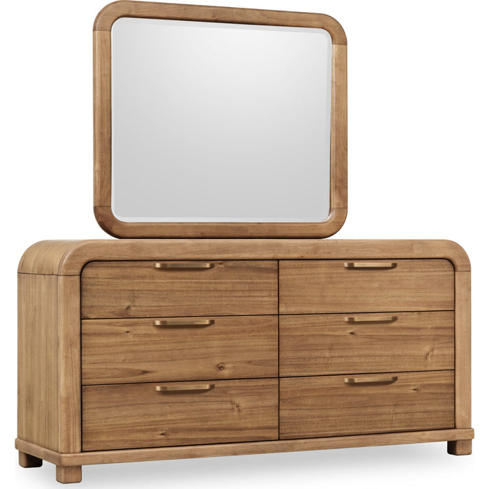 Modus Furniture Kione Six Drawer Acacia Wood Dresser in Lioness 655450475559 TXXW82 Image 3