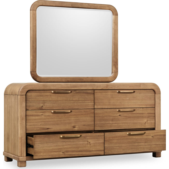 Modus Furniture Kione Six Drawer Acacia Wood Dresser in Lioness 655450475559 TXXW82 Image 4