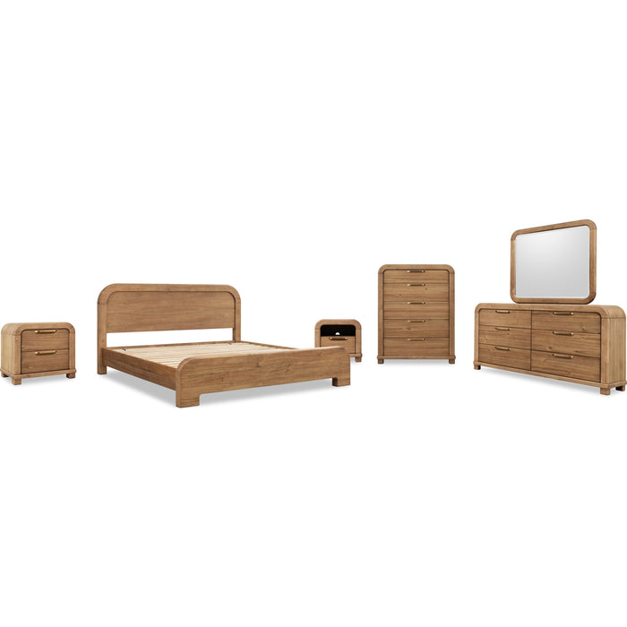 Modus Furniture Kione Six Drawer Acacia Wood Dresser in Lioness 655450475559 TXXW82 Image 8
