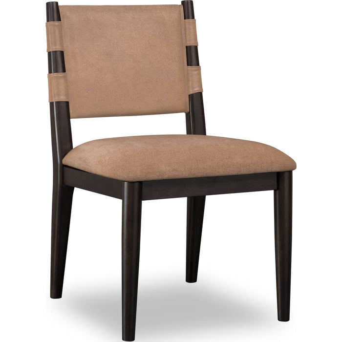 Modus Furniture Koko Chenille Upholstered Dining Chair in Porcini and Minx 655450478864 TWXV63 Image 2