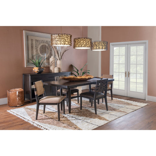 Modus Furniture Koko Chenille Upholstered Dining Chair in Porcini and Minx 655450478864 TWXV63 Image 4
