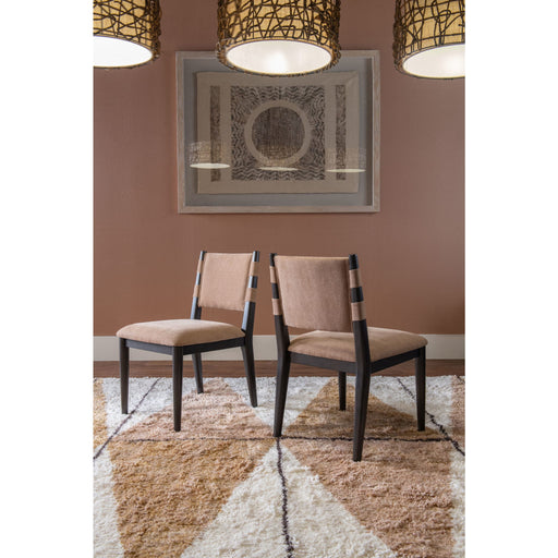 Modus Furniture Koko Chenille Upholstered Dining Chair in Porcini and Minx 655450478864 TWXV63 Main Image