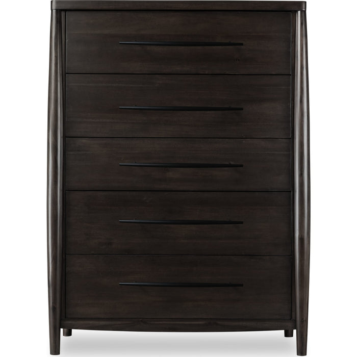 Modus Furniture Koko Five Drawer Acacia Wood Chest in Minx 655450475221 TWXV84 Image 1