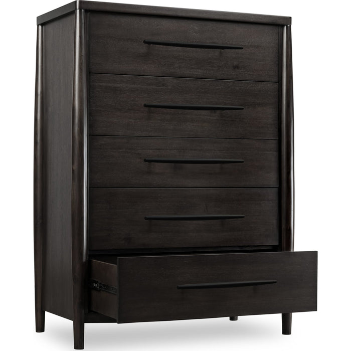 Modus Furniture Koko Five Drawer Acacia Wood Chest in Minx 655450475221 TWXV84 Image 3