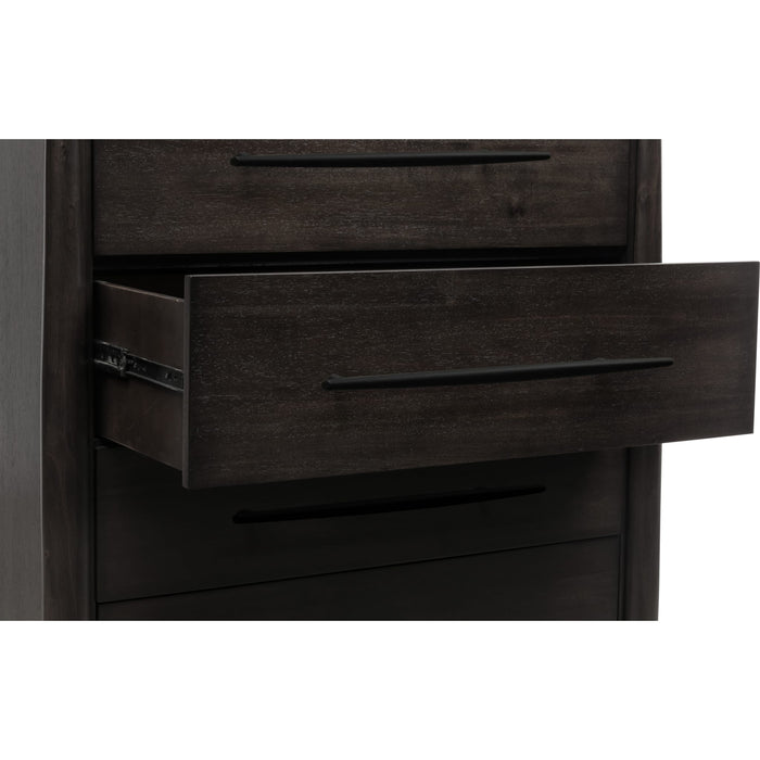Modus Furniture Koko Five Drawer Acacia Wood Chest in Minx 655450475221 TWXV84 Image 6
