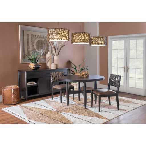Modus Furniture Koko Round Acacia Wood Dining Table in Minx 655450478970 TWXV61 Image 7