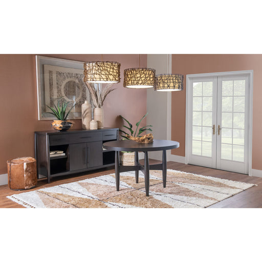 Modus Furniture Koko Round Acacia Wood Dining Table in Minx 655450478970 TWXV61 Main Image