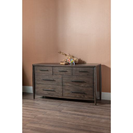 Modus Furniture Koko Seven Drawer Acacia Wood Dresser in Minx 655450475023 TWXV82 Main Image