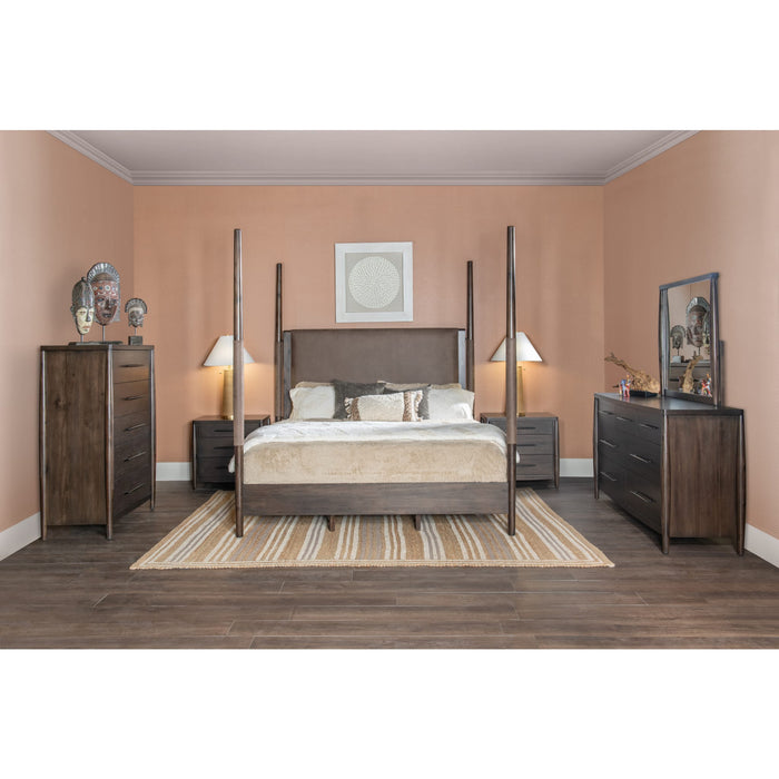 Modus Furniture Koko Three Drawer Nightstand with Cord Management in Minx 655450475009 TWXV81B Image 10