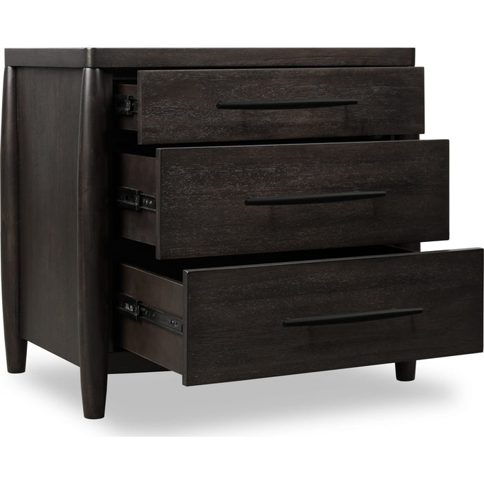 Modus Furniture Koko Three Drawer Nightstand with Cord Management in Minx 655450475009 TWXV81B Image 4