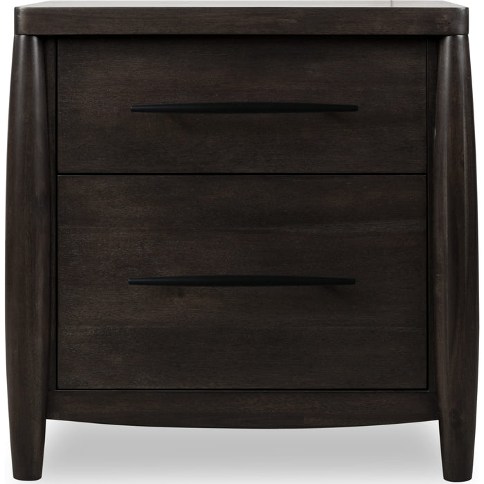 Modus Furniture Koko Two Drawer Nightstand with Cord Management in Minx 655450474996 TWXV81 Image 1