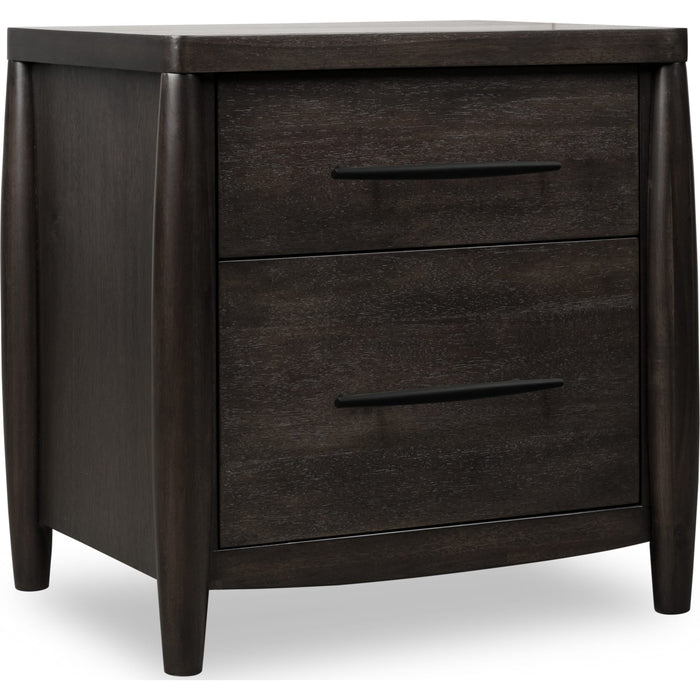 Modus Furniture Koko Two Drawer Nightstand with Cord Management in Minx 655450474996 TWXV81 Image 2