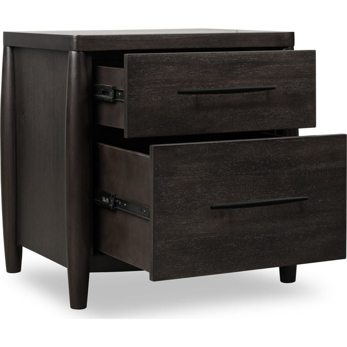 Modus Furniture Koko Two Drawer Nightstand with Cord Management in Minx 655450474996 TWXV81 Image 3