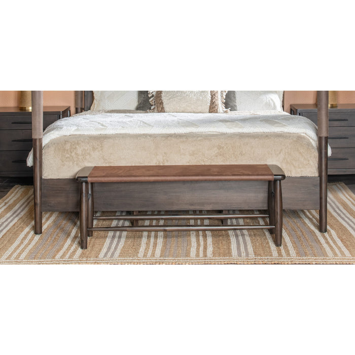 Modus Furniture Koko Upholstered Bench in Minx 655450475238 TWXV91 Main Image
