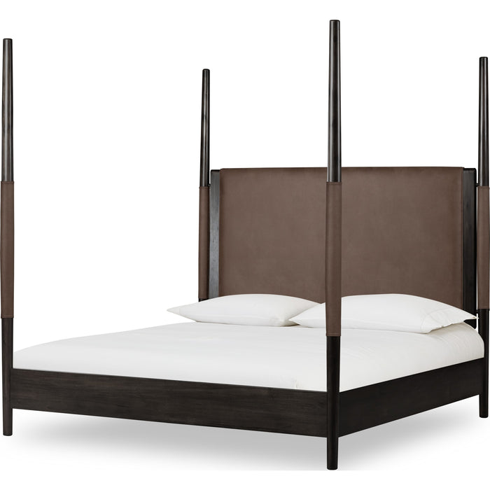 Modus Furniture Koko Upholstered Poster Bed in Minx  TWXVB  Image 3