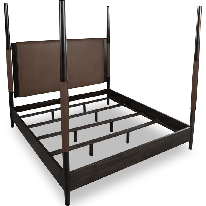 Modus Furniture Koko Upholstered Poster Bed in Minx  TWXVB  Image 6