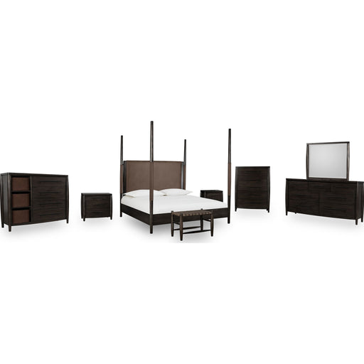 Modus Furniture Koko Upholstered Poster Bed in Minx  TWXVB  Image 9