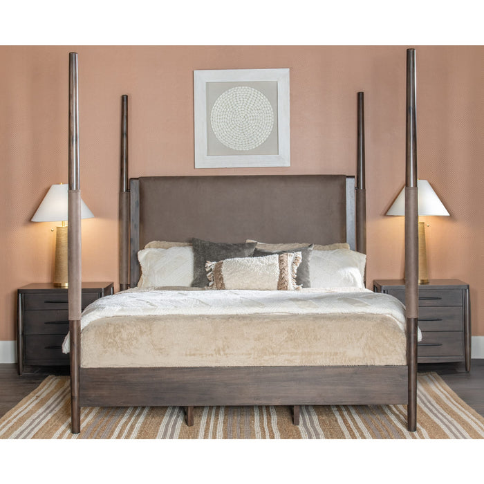 Modus Furniture Koko Upholstered Poster Bed in Minx  TWXVB  Main Image