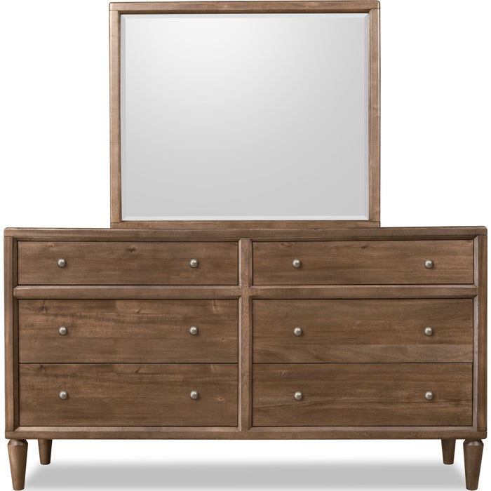 Modus Furniture Langley Beveled Glass Dresser Mirror in Autumn Forest 655450497254 WDZX83 Image 4