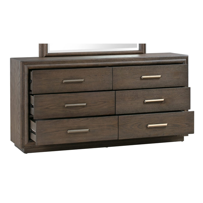 Modus Lawson Six Drawer Wood Dresser in Big Bear BrownImage 10