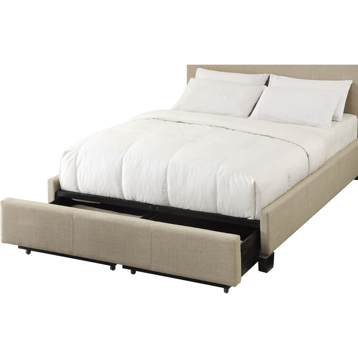 Modus Furniture Levi Tufted Footboard Storage Bed in Toast Linen (2026)  XYL7K  Image 4