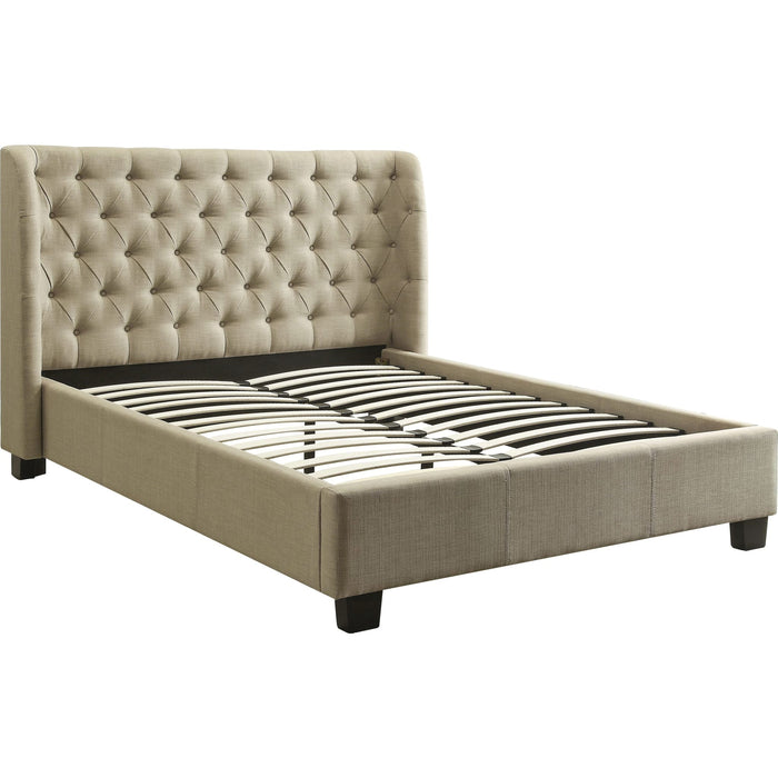 Modus Furniture Levi Tufted Platform Bed in Toast Linen (2026)  XYL7J  Image 3