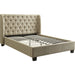 Modus Furniture Levi Tufted Platform Bed in Toast Linen (2026)  XYL7J  Image 3