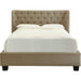 Modus Furniture Levi Tufted Platform Bed in Toast Linen  3ZL7L 46 Image 4