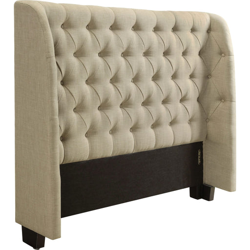 Modus Furniture Levi Wingback Upholstered Headboard in Toast Linen  3ZL7L BH46 Image 3