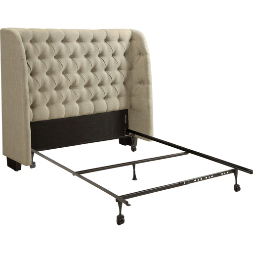 Modus Furniture Levi Wingback Upholstered Headboard in Toast Linen  3ZL7L BH46 Image 4